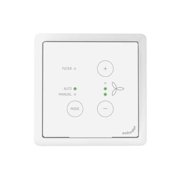Cut-Out Zehnder ComfoSwitch C Comfortable indoor ventilation Front view