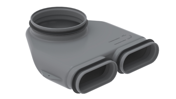 Rendering Zehnder ComfoFit convertor CK Comfortable indoor ventilation Angled view